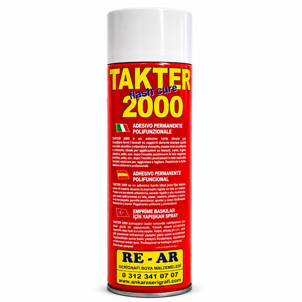 Serigrafi Baskı Su Bazlı Masa Yapışkan Sprey Takter 2000