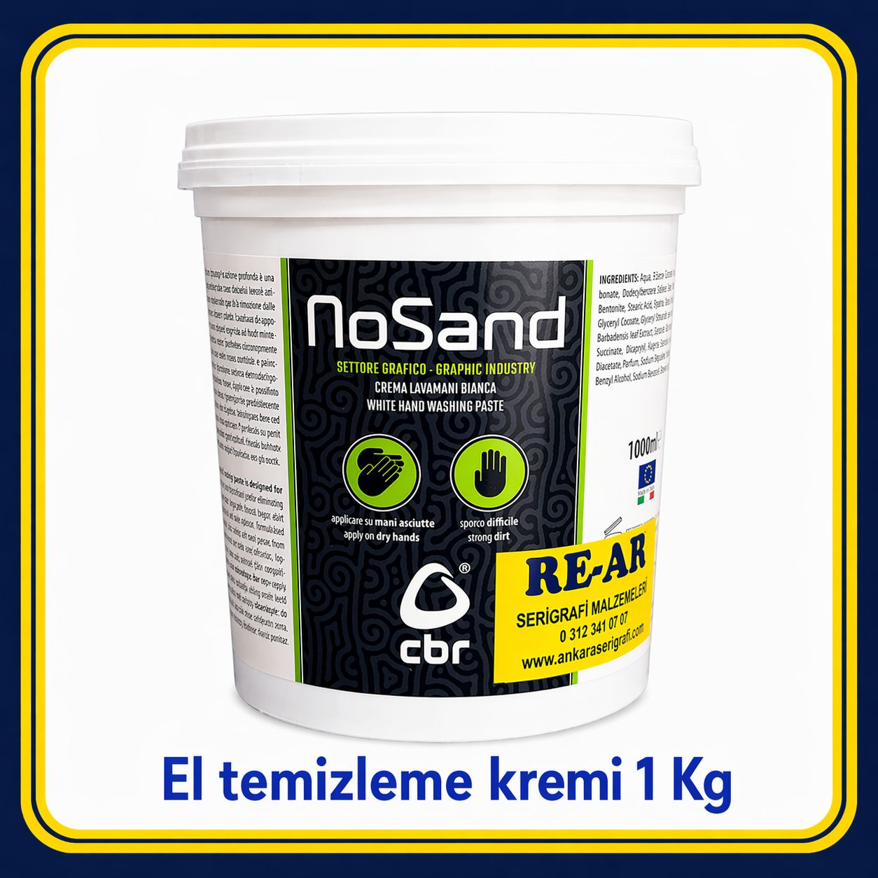 NoSand El Temizleme Kremi 1 kg (Pevalin) 