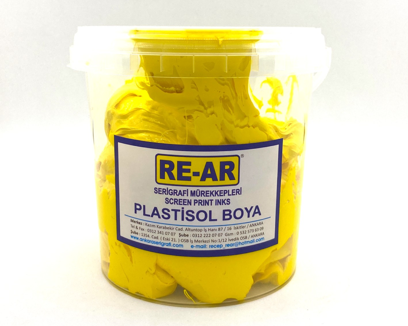 Plastisol Sarı Tekstil ve Transfer Baskı Empirme Baskı Boyası 1kg