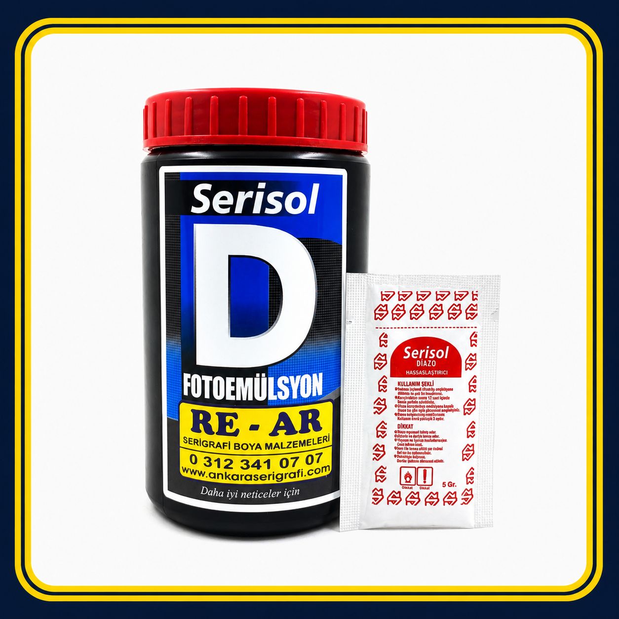Serisol D Serigrafi Emülsiyonu + Diazo Toz